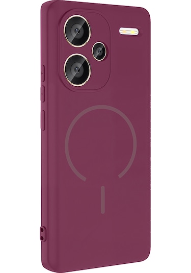 Redmi Note 13 Pro Plus 5g Kılıf M-safe Şarj Özellikli Msra Meta Kapak - Siyah Siyah
