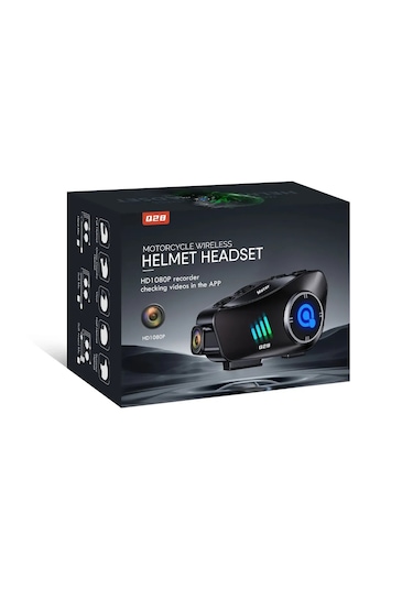 Q28 Motosiklet Kask Bluetooth Kulaklık 1080p Kamera Interkom Kula