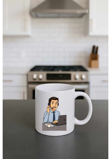 Meslek Baskılı Kupa Erkek Müşteri Temsilcisi