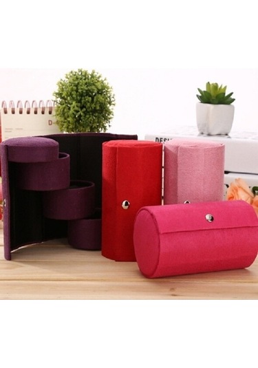 Tongxida Moda Tutucu Pembe Saklama Jl Küpe Kılıfı Düzenleyici Silindirik Bosphorus Pembe