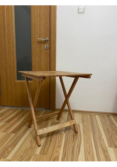 Apak Ahşap Osb Yüzeyli Katlanır Masa 60 CM 50 CM Bambu