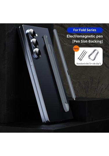 Samsungg Galaxy Uyumlu Z Fold6 / 5 / 4 / 3 İçin Kalem Yuvalı Elektromanyetik Stylus Kalem Gri