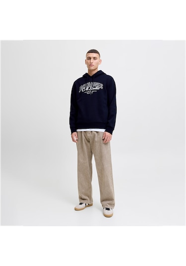 Jack&jones Makoto Erkek Lacivert Kapüşonlu Sweatshirt Lacivert