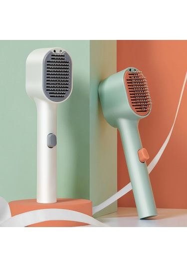 Geekyou Evcil Hayvan Tarama Aleti: Iyon Titreşimli Masaj + Ahşap Işığı, Tek Tuşlu Tüy Alma, 800mah Pil Yeşil+turuncu