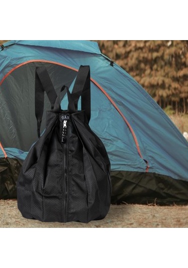 Pazly Açık Hava Spor Sırt Çantası Katlanır Seyahat Çantası Siyah Renk Siyah