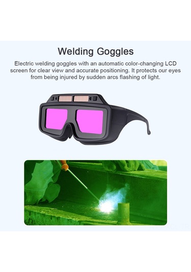 Konesam Güçlü Koruma Sağlayan Otomatik Renk Değiştiren Kaynak Gözlüğü, Çift Sensörlü, Güneş Enerjili, Kaynak Ve Ark Kaynağı İçin.