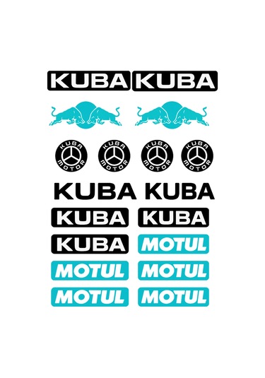 Rvell Motosiklet Kuba Uyumlu A4 Sticker Set 004 1.Resim
