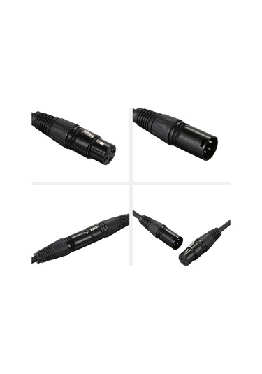 Leezsing 4 Adet Dmx512 Sinyal Kablosu Tel 2m/6.6ft 3 Pin Xlr Bağlantı Konnektörü Erkek-dişi Sahne Aydınlatma Armatürü Dj Gösterisi İçin Diğer