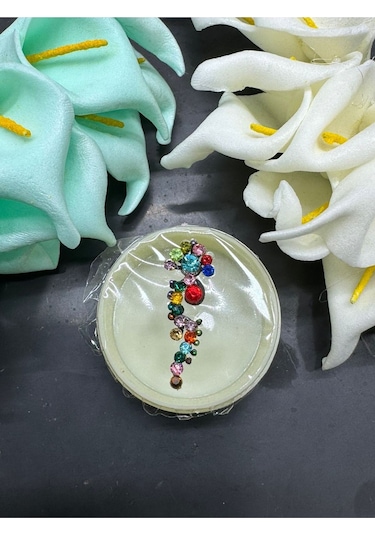 Yüz Taşı Face Gems Yapışkan Burun Parmak Hızma Model46 Çok Renkli