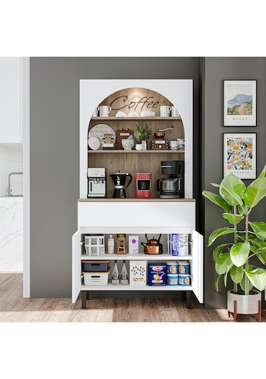 Venedik Kahve Köşesi, Çok Amaçlı Dolap, 2 Kapaklı 1 Çekmeceli Dlp