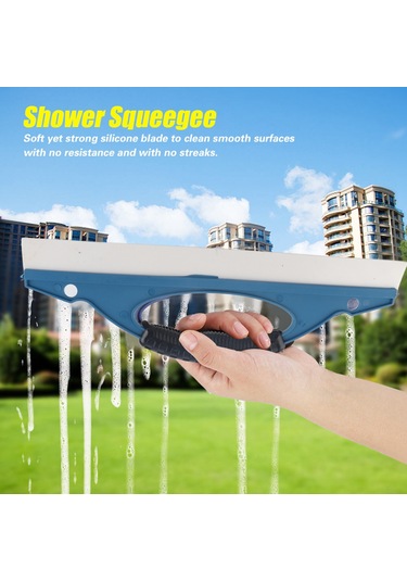 Shineyee Multi Amaçlı Silikon Squeegee - Cam, Duş Ve Araç Pencereleri İçin Kırılsız Temizlik, Ergonomik Abs Kolu Diğer