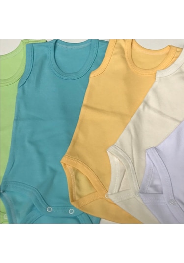 Özdemirli Tekstil Bebelino Çıtçıtlı Askılı Badi 5'li - Çok Renkli