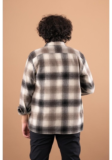 Bican Cepli Oversize Erkek Oduncu Gömlek