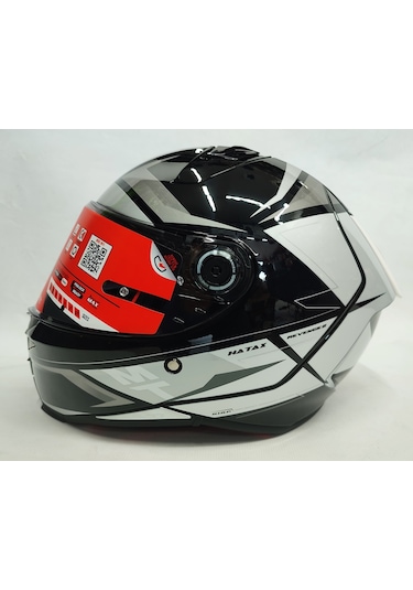 Mt Revenge 2 Hatax B2 Şeffaf Vizörlü V-14B Kask Parlak Gri - Siyah