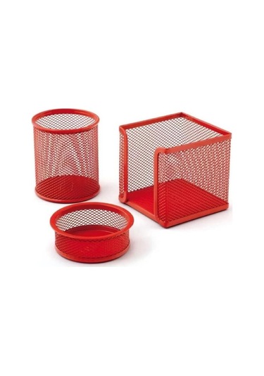 Need Masaüstü Perfore 3'lü Kırmızı Seti Nd-1027 Kırmızı