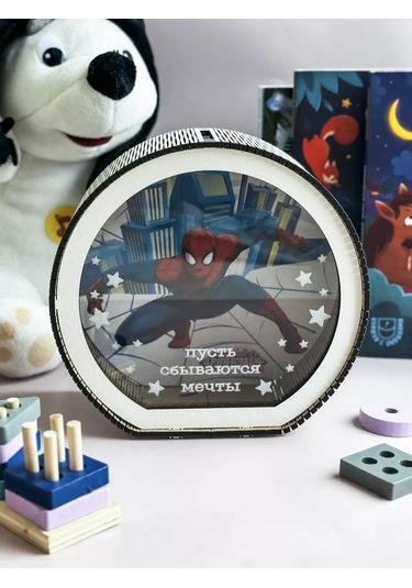 Gl Ahşap Çocuk Para Kumbarası Örümcek Adam 216026531