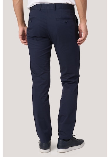 White Stone 2025-k P1046 Zaha Gabardın Keten Pantolon Laci Lacıvert