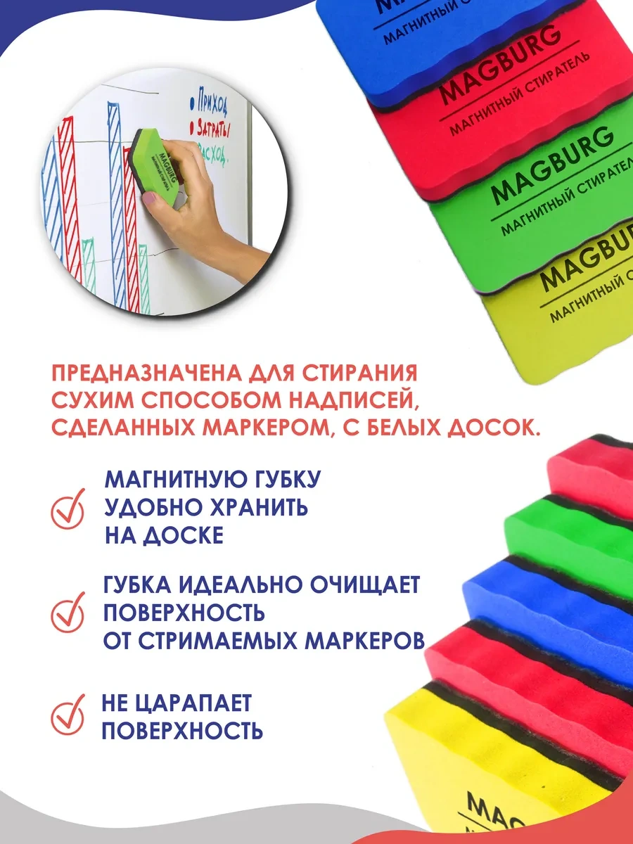 Magburg Manyetik Marker Tahta Silgi Süngeri 274394214