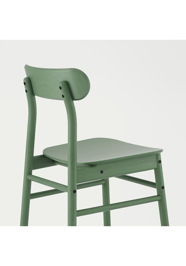 Rönnınge Ahşap Sandalye, Yeşil Renk 1 Adet