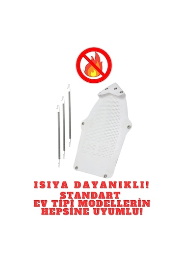 Teflon Ütü Altlığı Yanmaz, Yapışmaz, Parlatmaz Ütü Tabanı Universal Tak-Çıkar Tüm Ütülerle Uyumlu