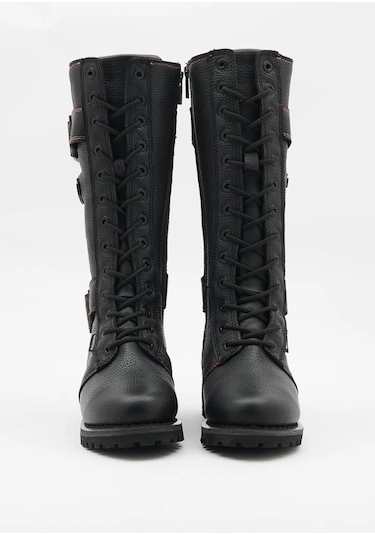 Harley Davidson Belhaven Waterproof Black Kadın Çizme Siyah