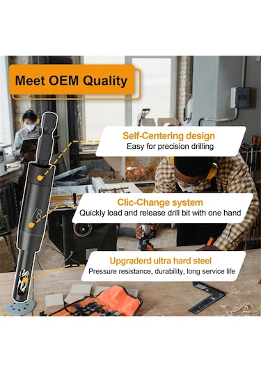 1/4 İnç Altıgen Şaftlı Matkap İçin Kendiliğinden Merkezleme Matkap Ucu Seti