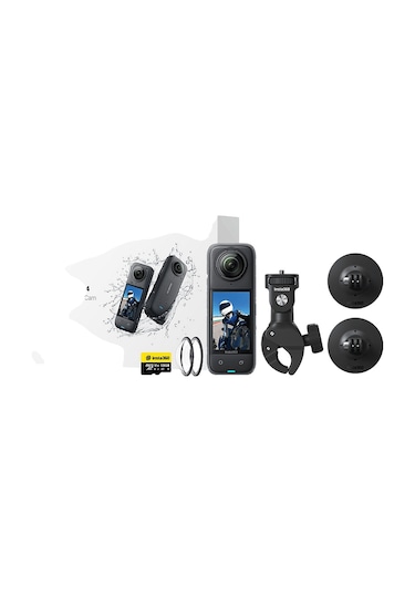 Insta360 X4 360 Derece Aksiyon Kamera Motorsiklet Kiti Siyah
