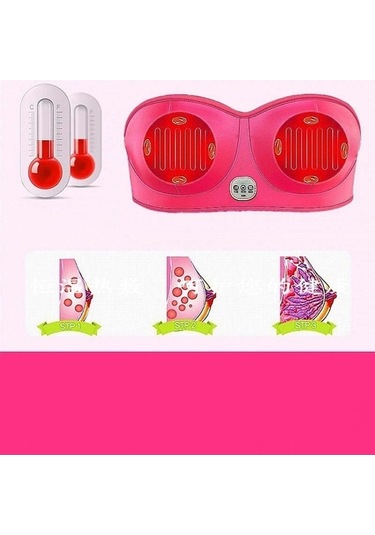 Dm Ayarlanabilir Şarj Edilebilir Elektrikli Göğüs Masaj Aleti Pembe Plug-in