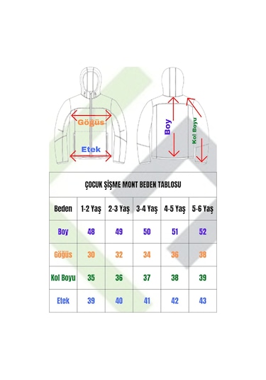 Kız Çocuk Siyah Içi Polarlı Kapüşonlu Su Geçirmez Rüzgara Dayanıklı Şişme Kışlık Mont & Kaban Siyah