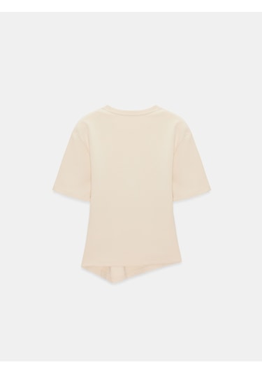 Dilvin 32445 Aksesuar Detaylı Basic T-shirt-taş Taş