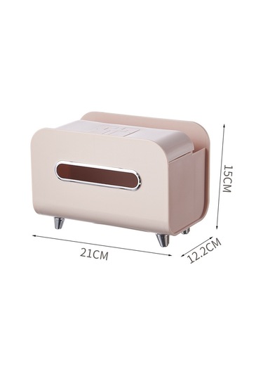 Springsun Mutfak Ve Oturma Odası Kullanıma Uygun Çok Fonksiyonlu Tissue + Kumanda Tutucu Sakura Pembe Light Luxury Stil Masaüstü Organizer Kutusu