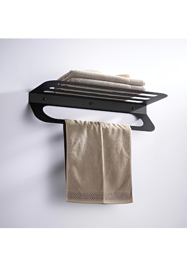 Hvngroup Metal Izgaralı Banyo Ve Lavabo Havlu Askılık Siyah