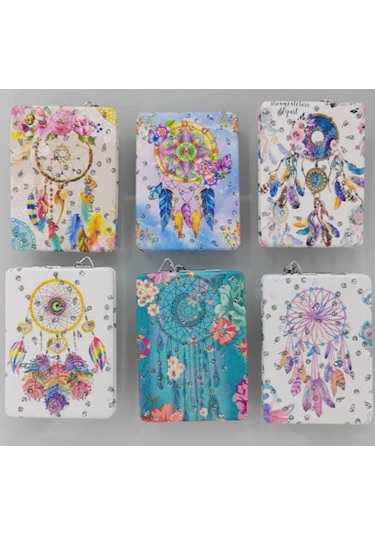 12'li Büyüteçli Dikdörtgen Cep Aynası Çok Renkli