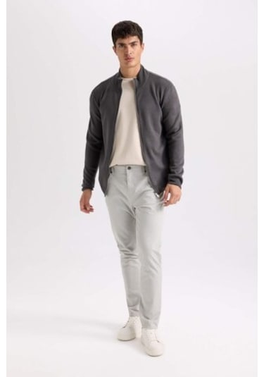 DeFacto Yazlık Gabardin Chino Kanvas Pantolon Slim Fit Dar Kesim Dar Paça Cepli B2089AX25SPGR296 DeFacto Yazlık Gabardin Chino Kanvas Pantolon Slim Fit Dar Kesim Dar Paça Cepli B2089AX25SPGR296