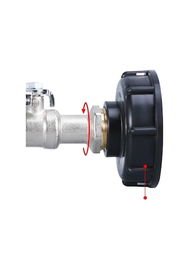 Qingmipy Ibc Tanki Toplama Kiti: Alyuminyum Kulaçlı Kapağı, 60mm X 3/4" Kanal, Su Akışı Kontrol Valfi, Hortum Bağlantısı Ve Dikisler