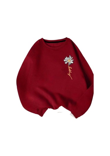 Kozia Outdoors Bordo Oyaka Oversize Unisex Swetshirt Mlk-bordo31 Bordo