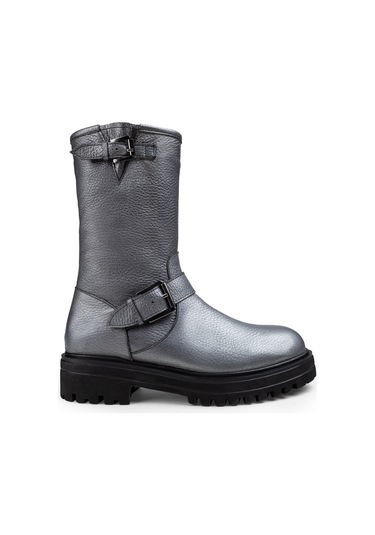 Deery Hakiki Deri Gri Kadın Bot Gri (539885507) Gri