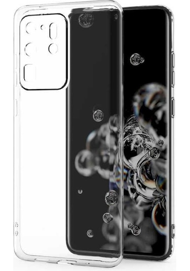 Galaxy S20 Ultra Kılıf Zore Kamera Korumalı Süper Silikon Renksiz