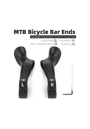 Samdoo Büyük Boy Bisiklet Yardımcı Kolları - Nilon Malzeme, 16.4cm Boyut, Tamir Anahtarı Dahil Siyah