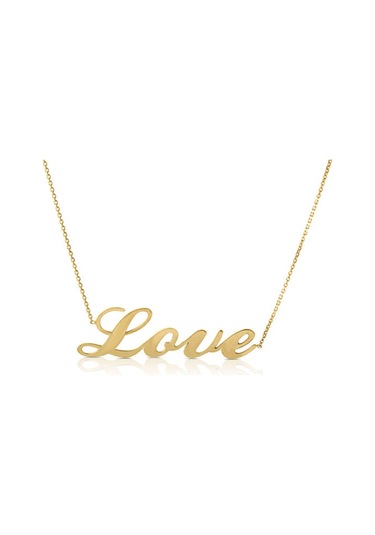 Sarepirlanta 14 Ayar Altın Love Kolye