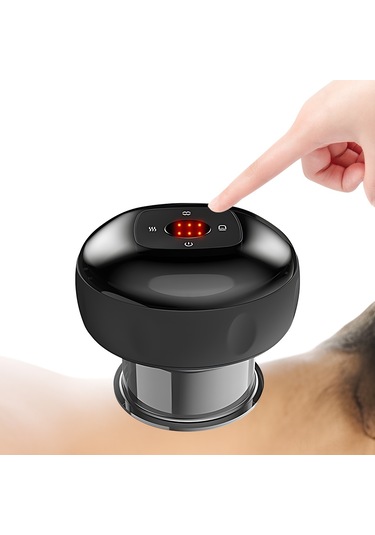 Hfambition Evde Kullanıma Elektrikli Akülü Geniş Vücut Masajı, Isıtma Ve Suction Özelliği, 12 Seviye Ayar, 20 Dakika Otomatik Kapatma, Type-c Şarjlı