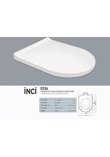 Nkp İnci Thermoplast Yavaş Kapanan Klozet Kapağı - Nkp0336