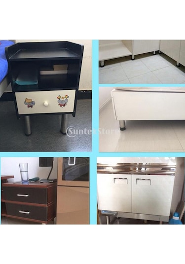 Suntek 4 Adet Set Ağır Hizmet Tipi Kare Plastik Mobilya