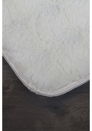 Bubble Krem Büyük Ebat 2'li Banyo Paspas Seti Kaymaz Tabanlı Yıkanablir Klozet Takımı Krem