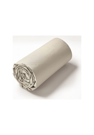 Maki Home Pamuklu Bej 120x200 Tek Kişilik Lastikli Çarşaf Set