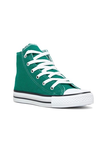 Rahat Kalıp Bağcıklı Uzun Çocuk Unisex Yeşil Spor Ayakkabı Tbh1426 Yeşil