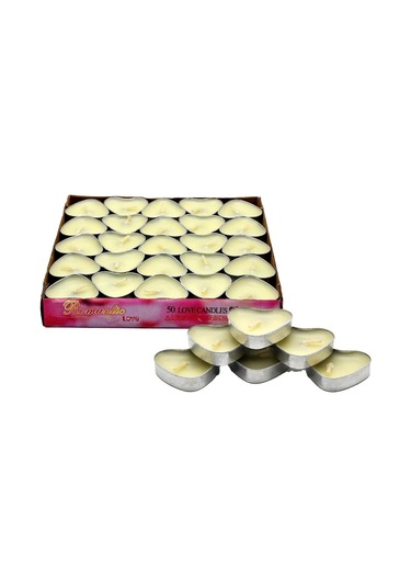 20 Li Kalp Mum Beyaz Tealight Mum Doğum Günü Parti Süsleme Beyaz