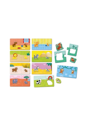 Hayvanlar Ve Yavruları Eşleştirme Oyunu - Montesso Canlı Renkler