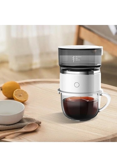 Trendooze Kahve Brewer Otomatik Damla Filtre Paslanmaz Çelik El Değirmeni Beyaz Beyaz
