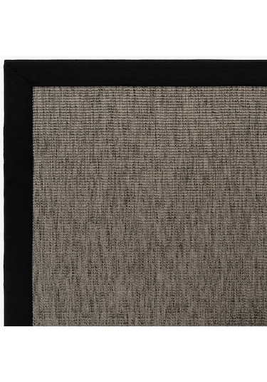 Cool Halı Prag Siyah Keten Hav Toz Vermez Kolay Temizlenen Hasır Dokulu İnce Düğüm İthal Sisal Halı